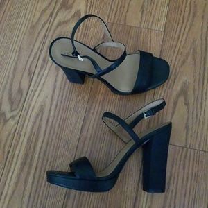 Calvin Klein black strappy heals!